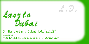 laszlo dubai business card